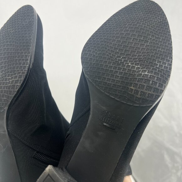 Stuart Weitzman Black Lined Booties Size 10 - Picture 13 of 17